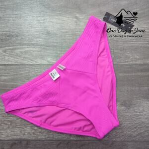 Ambrielle Ribbed Bikini Bottom Size S